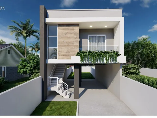 Imagem: Casa Sob Pilotis no Loteamento Ares - Casa