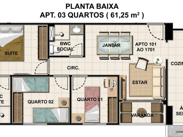 Imagem 3: Sainte Marie Apartamento com 2 dormitórios