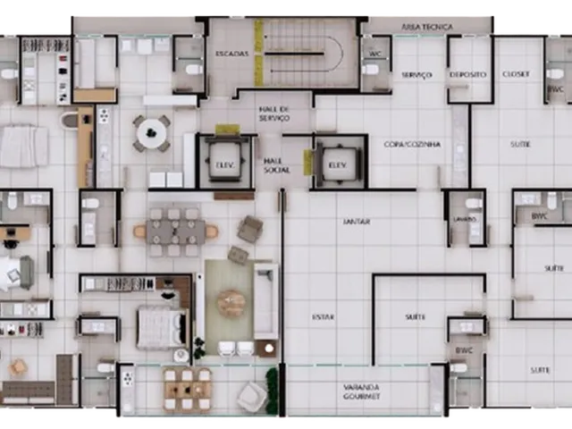 Imagem 4: Aurora 17 Apartamento com 4 dormitórios