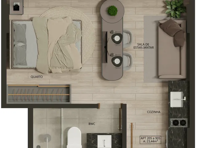 Imagem 5: Yafah Design Apartamento com 1 dormitório