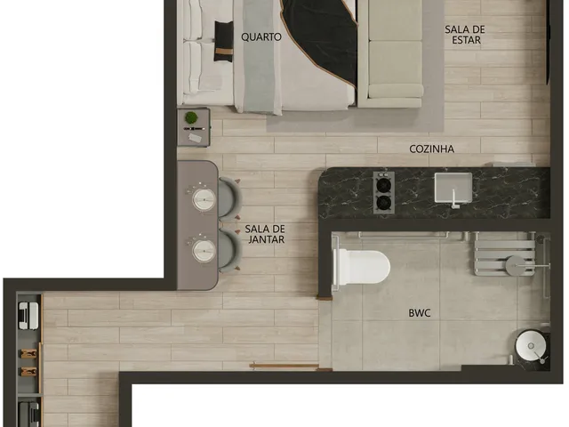 Imagem 8: Yafah Design Apartamento com 1 dormitório