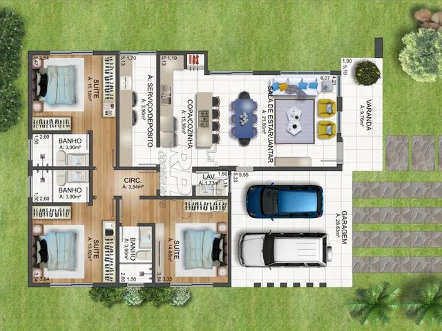 Imagem 2: Maluhia House -----------------------162,45M² - Maluhia House 162,45M²