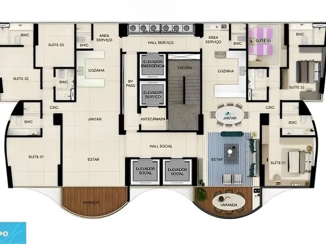 Imagem 2: Mirage Apartamento com 3 dormitórios