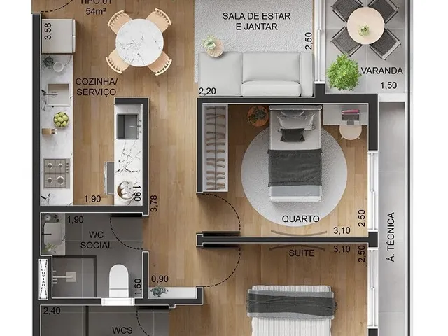 Imagem 6: Soft Living Apartamento com 3 dormitórios