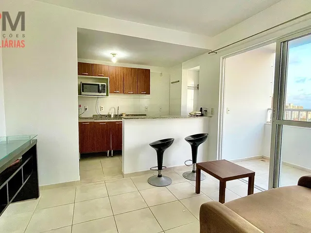 Imagem 2: Apartamento de 1/4 com suíte, varanda, mobiliado e com vista mar para aluguel no bairro