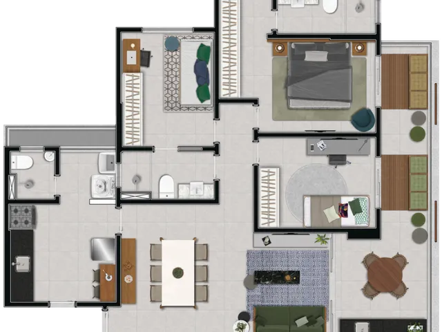 Imagem 3: Ventanas Apartamento com 3 dormitórios