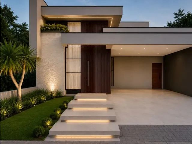Imagem 9: Casa Térrea de Alto Padrão com 3 Suítes, Piscina e Pé-Direito Duplo no Condomínio