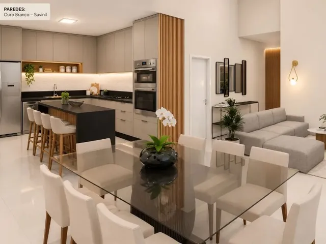 Imagem 3: Casa Térrea de Alto Padrão com 3 Suítes, Piscina e Pé-Direito Duplo no Condomínio