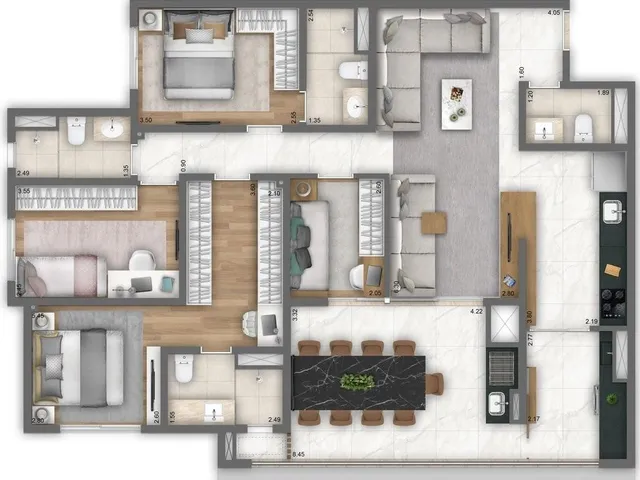 Imagem 4: 0 Apartamento com 3 dormitórios