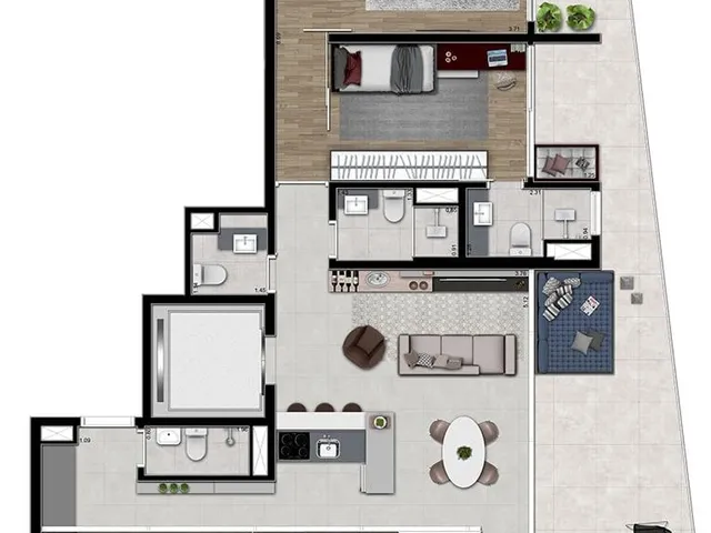 Imagem 4: 0 Apartamento com 1 dormitório