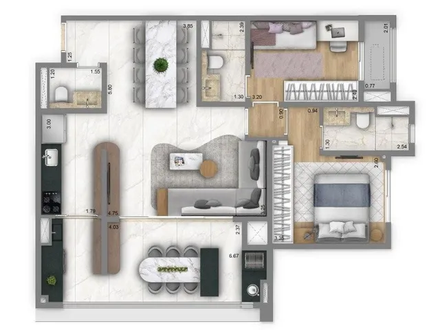 Imagem 8: 0 Apartamento com 2 dormitórios