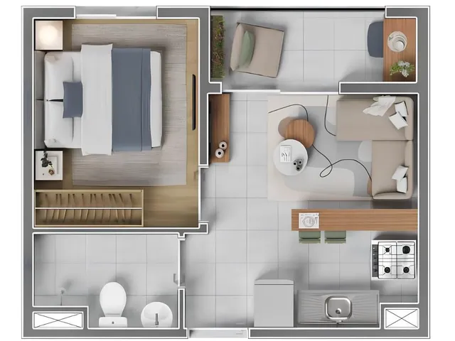 Imagem 5: 0 Apartamento com 1 dormitório