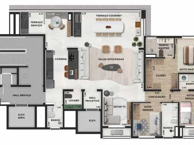 Imagem 5: 0 Apartamento com 4 dormitórios
