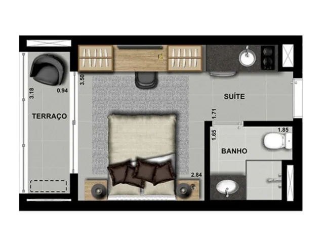 Imagem 6: 0 Flat / studio com 1 dormitório