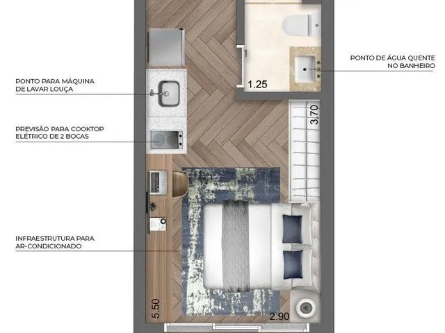 Imagem 8: 0 Flat / studio com 1 dormitório