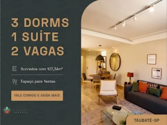 Imagem 3: D Barros Imoveis Disponibiliza Sobrados para Venda em Condominio na Vila São Geraldo em Taubaté