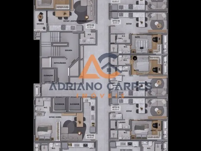 Imagem 2: LANÇAMENTO: Apartamento com 1 suíte mais 1 dormitório no Centro de Navegantes a venda