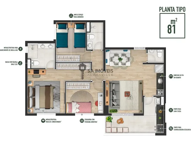Imagem 2: APARTAMENTO RESIDENCIAL em BARUERI - SP, JARDIM IRACEMA/ALDEIA