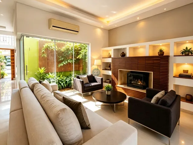 Imagem 3: Alugo ampla casa Alto Padrão 04 suítes, 04 garagens, 580m² com piscina, lareira vista