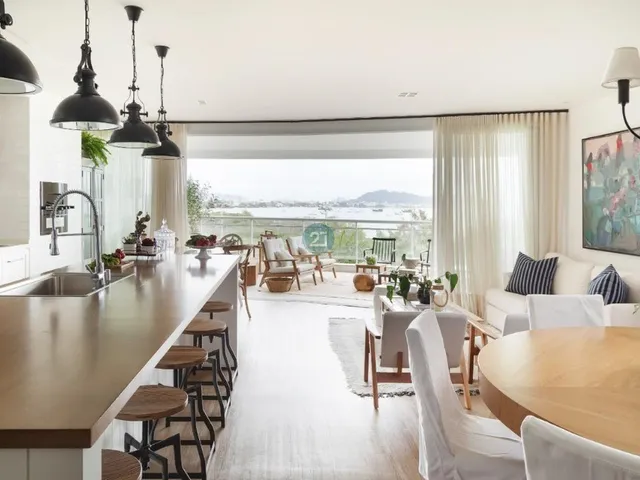 Imagem 4: Apartamento para locação tendo 04 suítes, com vista para o mar, 03 garagens, na
