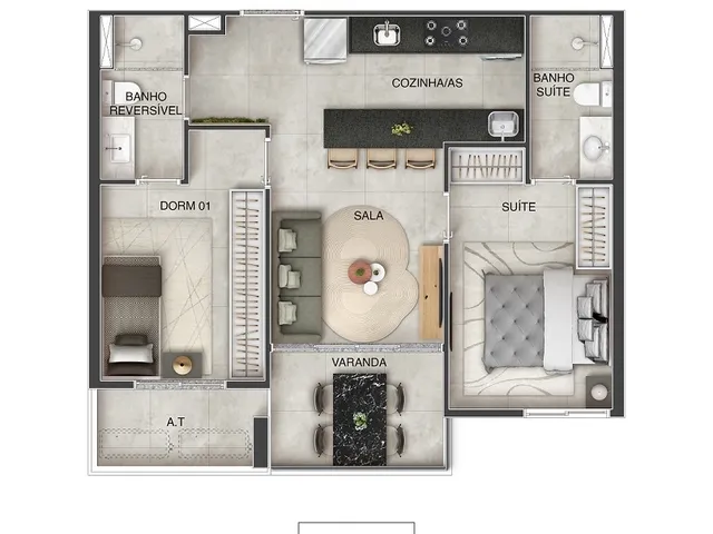 Imagem 8: Lançamento Apartamento 2 e 3 Quartos À Venda no Bairro Praia de Itaparica - Vila Velha/Es