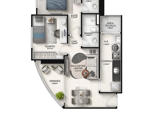 Imagem 6: Apartamento Alto Padrão em Jockey de Itaparica, Vila Velha/Es