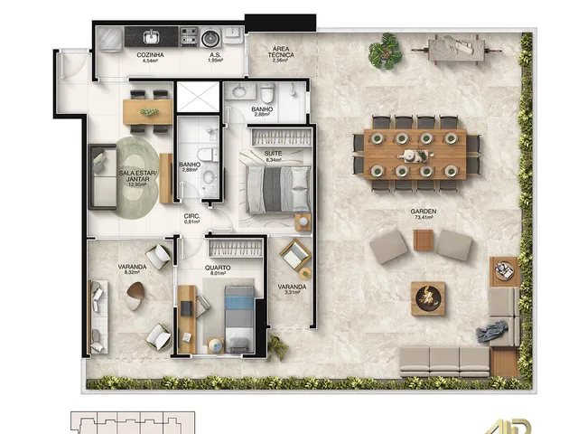 Imagem 3: Apartamento Alto Padrão em Jockey de Itaparica, Vila Velha/Es