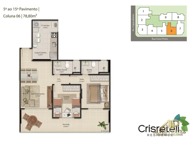 Imagem 13: Apartamento 02 Quartos, Suíte, Lazer e Até 2 Vagas Alto Padrão em Praia do Morro Guarapari