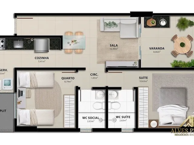 Imagem 12: Apartamento À Venda no Bairro Praia de Itaparica - Vila Velha/Es