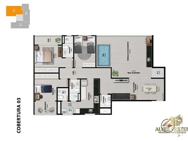 Imagem 6: Apartamento 2 Quartos Alto Padrão À Venda em Jokey de Itaparica, Vila Velha