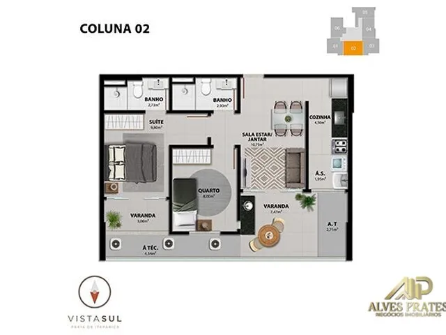 Imagem 8: Apartamento 2 Quartos Alto Padrão À Venda em Jokey de Itaparica, Vila Velha