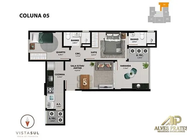 Imagem 12: Apartamento 2 Quartos Alto Padrão À Venda em Jokey de Itaparica, Vila Velha