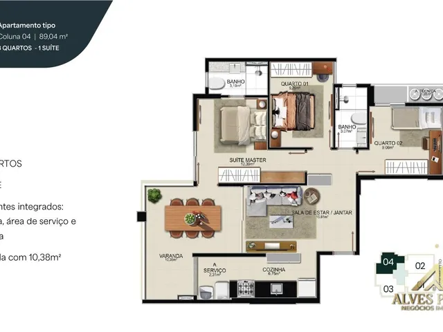Imagem 8: Apartamento 3 Quartos Alto Padrão, Praia de Itaparica, Vila Velha