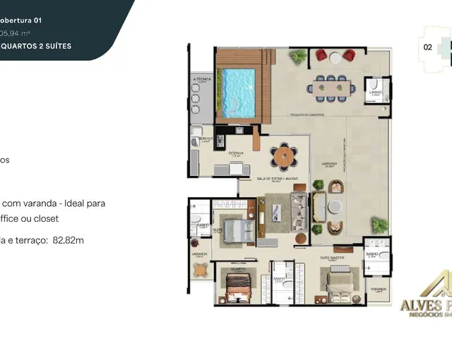 Imagem 6: Apartamento 3 Quartos Alto Padrão, Praia de Itaparica, Vila Velha