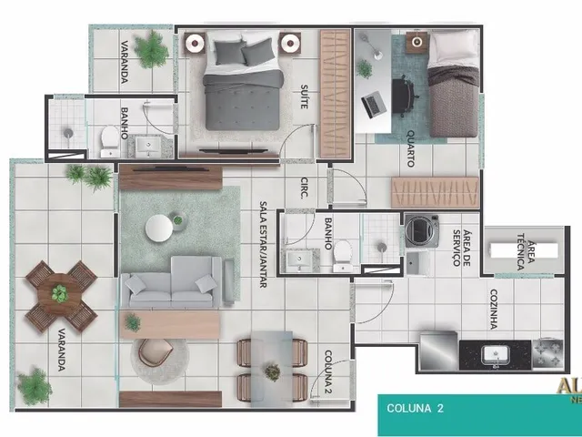 Imagem 14: Apartamento 2 Quartos Alto Padrão a Venda em Vila Velha Es