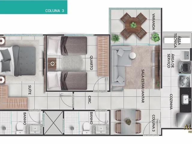 Imagem 9: Apartamento 2 Quartos Alto Padrão a Venda em Vila Velha Es