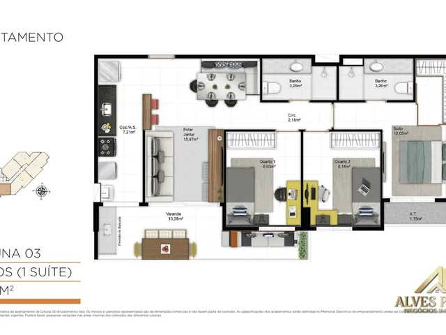 Imagem 7: Apartamento 2 e 3 quartos Alto Padrão à Venda em Jardim Camburi, Vitoria ES