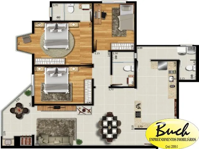 Imagem 3: Promoção R$ 535.000,00 abril 2026 Apartamento bairro floresta, joinville, , torre