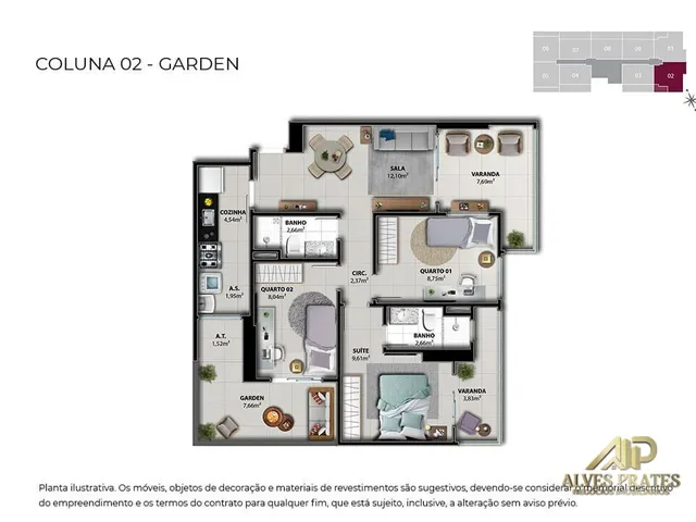 Imagem 3: Apartamento 2 e 3 Quartos de Alto Padrão Á Venda em Jockey de Itaparica, Vila Velha
