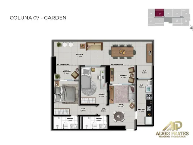 Imagem 7: Apartamento 2 e 3 Quartos de Alto Padrão Á Venda em Jockey de Itaparica, Vila Velha