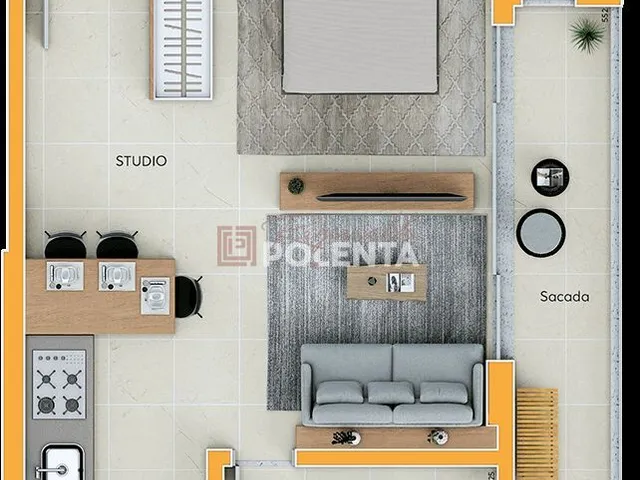 Imagem 5: Hub Smarthome Flat / studio com 1 banheiro
