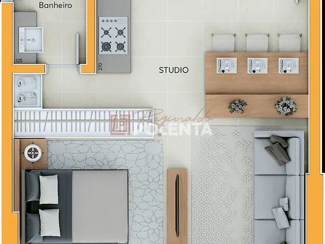 Imagem 7: Hub Smarthome Flat / studio com 1 banheiro