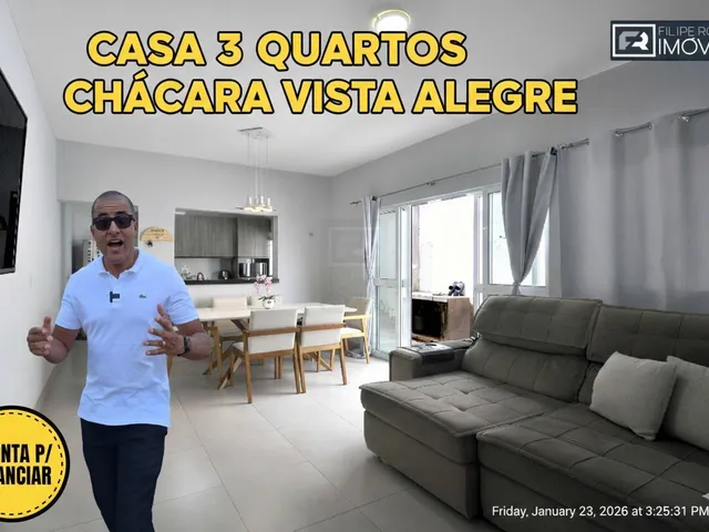 Imagem: A casa possui 3 Dormitórios, 1 Suíte, 2 Banheiros, 2