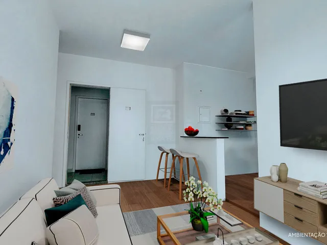 Imagem: O apartamento possui 2 Dormitórios, 1 Banheiro, 1 Vaga na