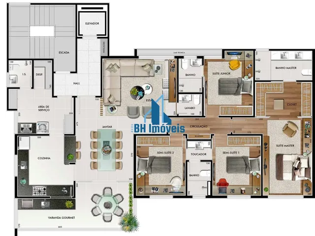 Imagem 6: Apartamento 4 Quartos Alto Padrão no Bairro Castelo em Belo Horizonte/Mg
