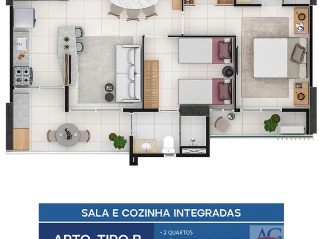 Imagem 4: Apartamento À Venda - em Construção - no Novo Empreendimento Versa - Bairro Lagoa Seca - Juazeiro do Norte/Ce