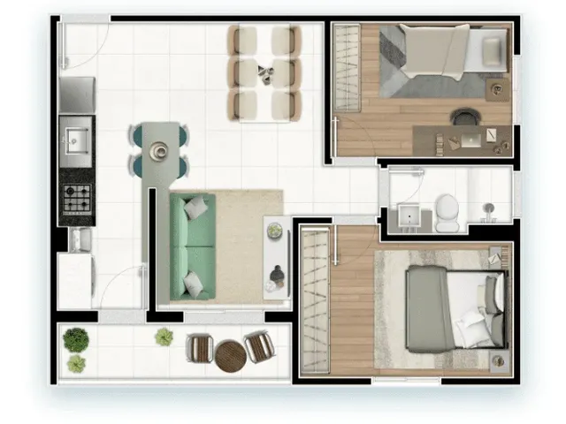 Imagem 8: 0 Apartamento com 2 dormitórios
