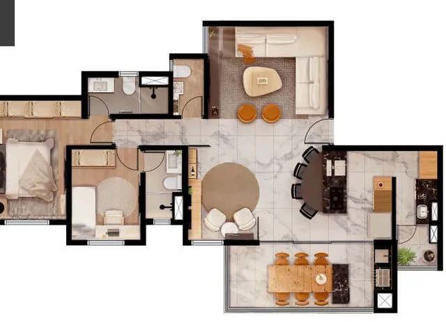 Imagem 3: 0 Apartamento com 2 dormitórios