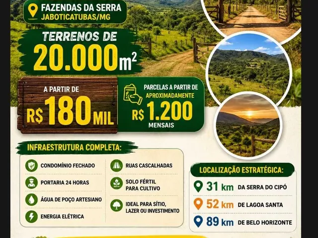 Imagem: Fazendinha à Venda no Fazendas da Serra