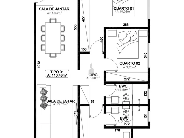 Imagem 3: Apartamento na Planta no Bairro Imigrantes, em Timbó/Sc